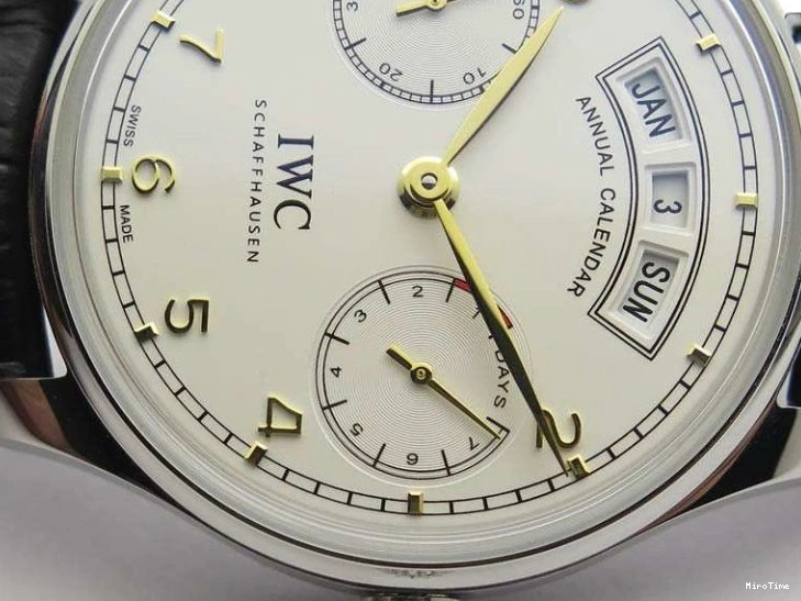 MIROTIME 1217 Portuguese Real PR Real Annual Calendar IW5035 YLF 1:1 Best Edition White Dial On Leather Strap A Refined 7243